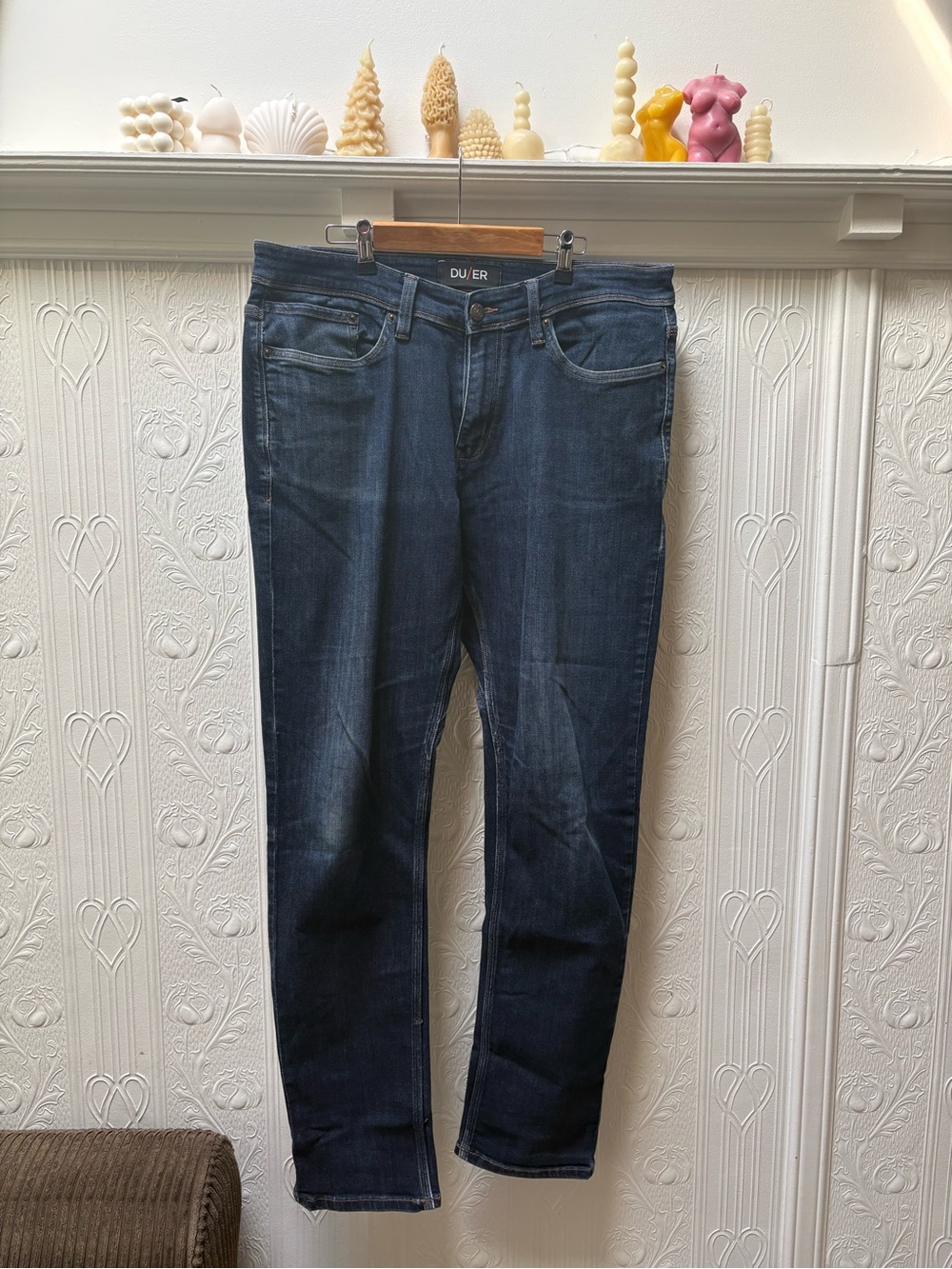 DU/ER Men's Slim Jeans in Deep Indigo